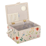 HobbyGift Medium Sewing Box - Embroidered: Wildflowers