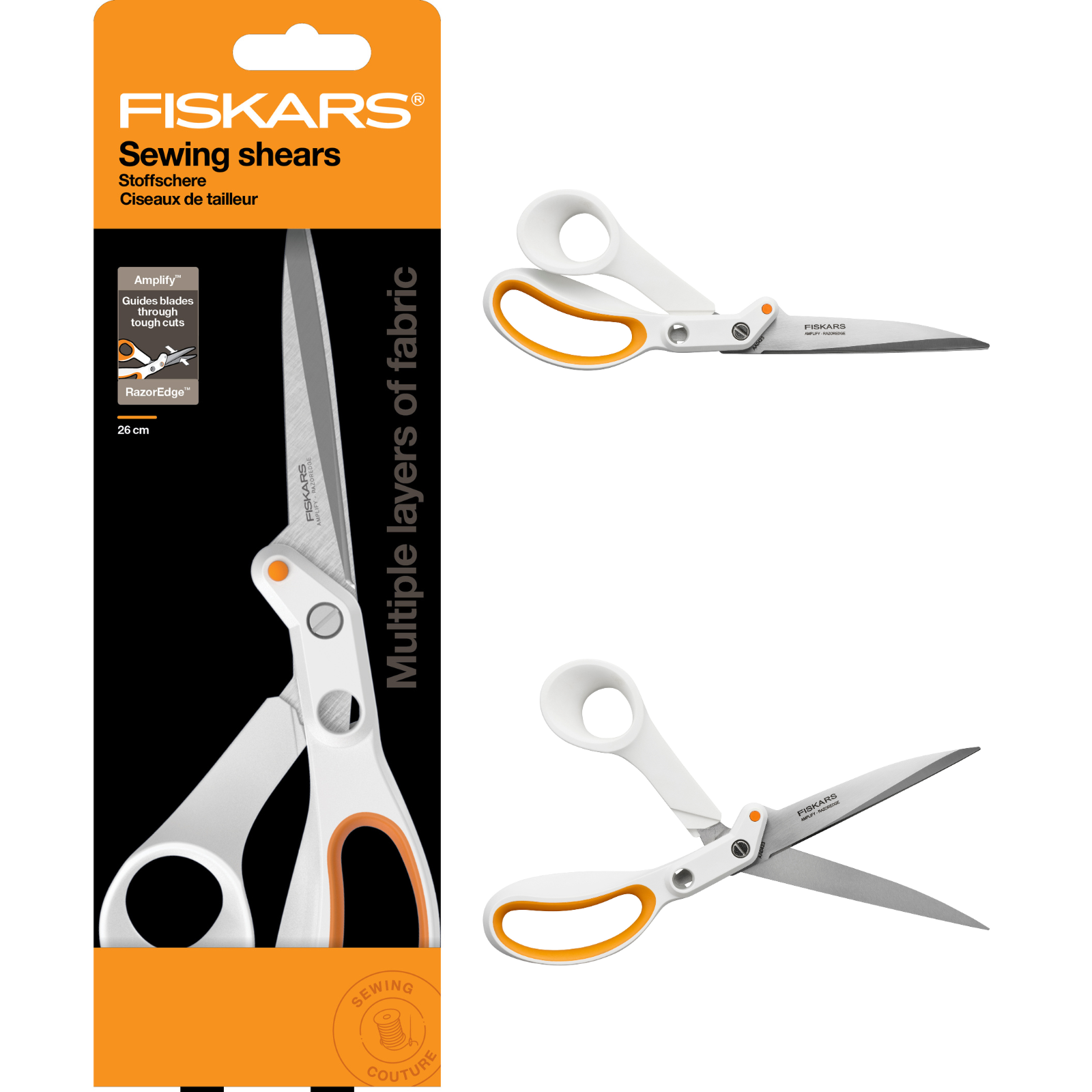 Fiskars Razor Edge Precision Scissors 21cm/24cm – SewProCrafts Ltd