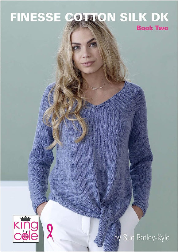 King Cole Knitting Book Finesse Cotton Silk DK - Book 2