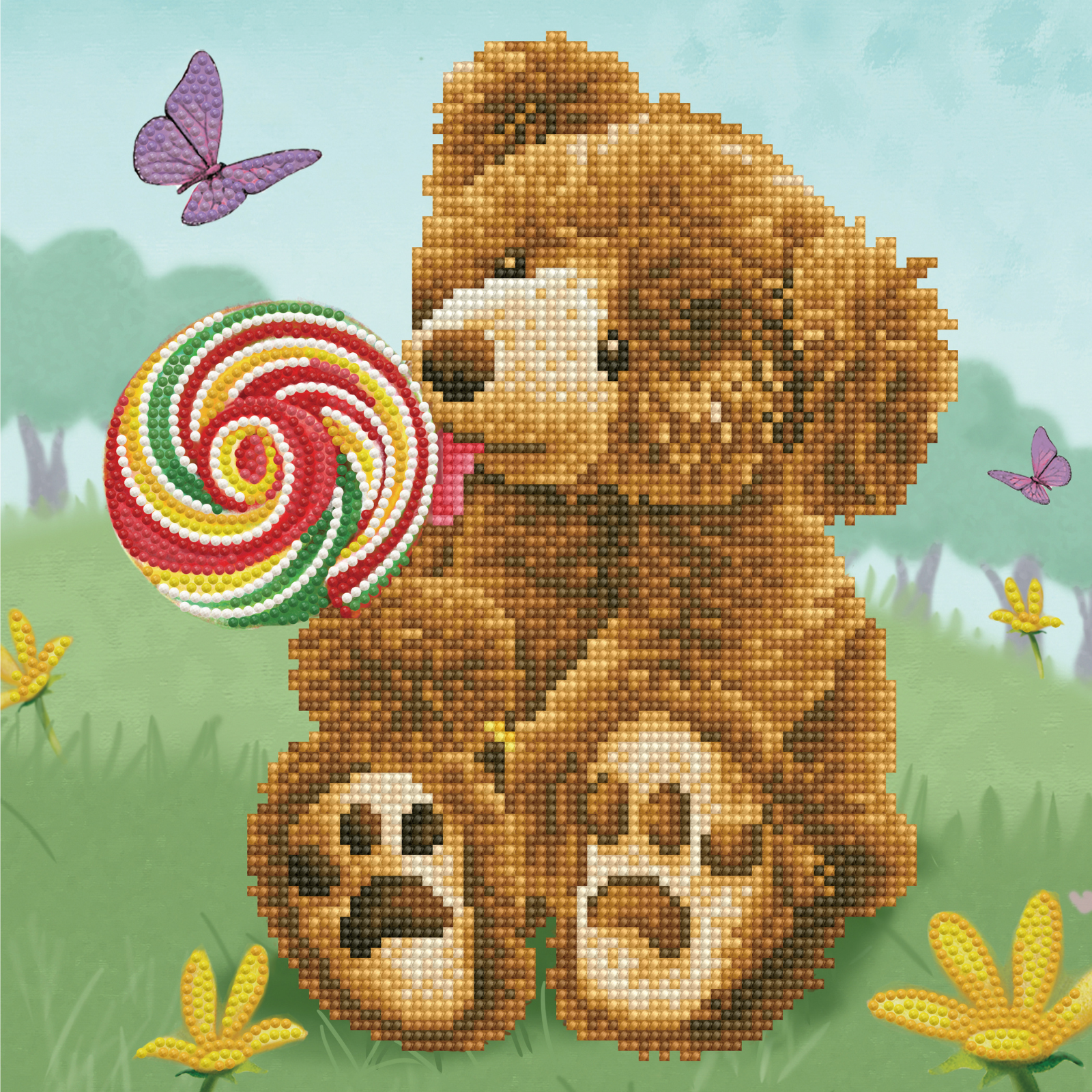 Diamond Dotz Diamond Painting Kit Honey Pot Bear Lollipop Lick