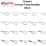 KnitPro Dreamz Circular Fixed Needles 80cm : All Sizes