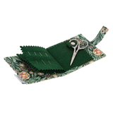HobbyGift Morris Green Floral Needle Case & Scissors