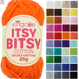 King Cole Itsy Bitsy Cotton DK 25g - All Colours 