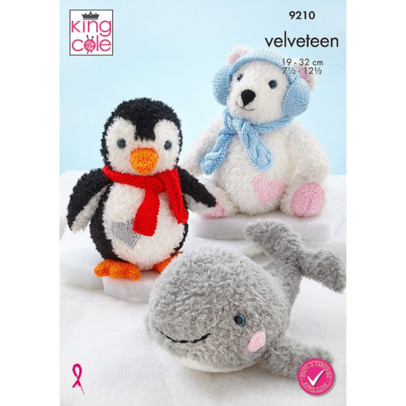 King Cole Pattern Polar Creatures knitted in Velveteen 9210