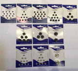 Snap Fasteners Poppers Press Studs Metal Plastic Small Medium Large Black Silver