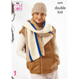 King Cole Pattern Hollywood Collection: Ladies Hats and Scarves knitted in Merino Blend DK 6370