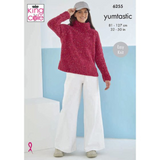 King Cole Pattern Women’s Sweaters knitted in Yumtastic 6255
