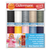 Gütermann Thread Set: Water Repellent: 10 x 100m: Assorted