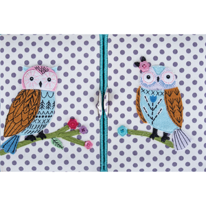 HobbyGift Twin Lid Sewing Basket - Appliqué Owl