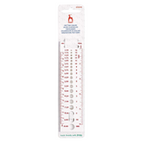 Pony Knitting Needle Gauge Ruler - Imperial / Metric / US Sizes - 12cm Ruler