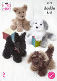 King Cole Knitting Pattern Dog Toys - Knitted in Moments DK 9172