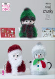 King Cole Knitting Patterns - Tinsel Chunky - All Designs - Toys Christmas