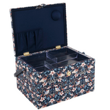 HobbyGift Sewing Box (L): Embroidered: Blossom Birds