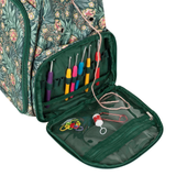 HobbyGift Morris Green Floral Craft Storage Backpack