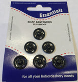 Snap Fasteners Poppers Press Studs Metal Plastic Small Medium Large Black Silver