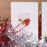 Trimits Counted Cross Stitch Kit: Christmas Greetings Card: Robin