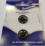 Snap Fasteners Poppers Press Studs Metal Plastic Small Medium Large Black Silver