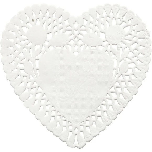 Creativ Doilies, heart-shaped, D 10 cm, 30 pc/ 1 pack