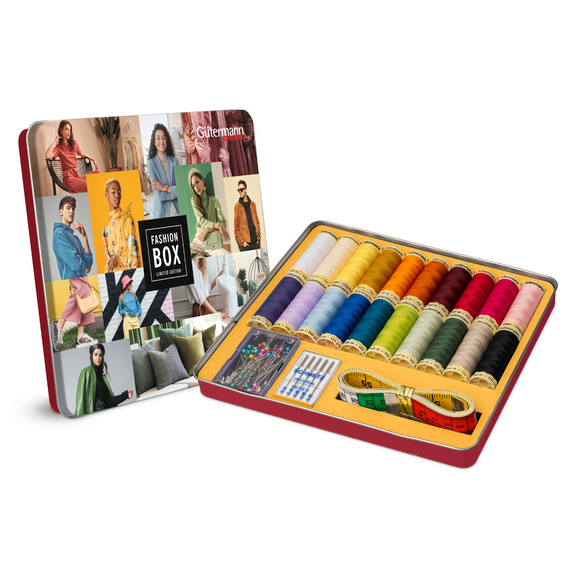 Gütermann Thread Storage Tin: Sew-All with Accessories: 20 x 100m: Fashion