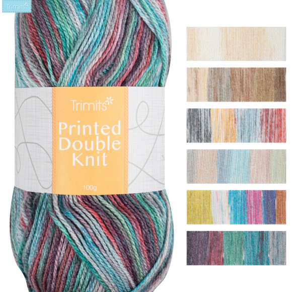 Trimits Knitting Yarn Printed DK 100g - All Shade 