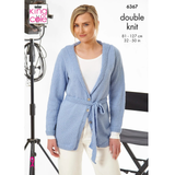 King Cole Pattern Hollywood Collection: Ladies Cardigans knitted in Merino Blend DK 6367