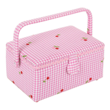 HobbyGift Medium Sewing Box - Embroidered Cherries