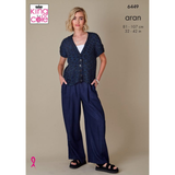 King Cole Pattern Tunic and Cardigan knitted in Firefly Aran 6449