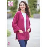 King Cole Pattern Ladies Sweater and Cardigan knitted in Eternity DK 6456