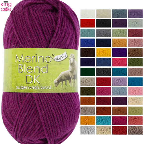King Cole Merino Blend 50g Yarn - All Colours