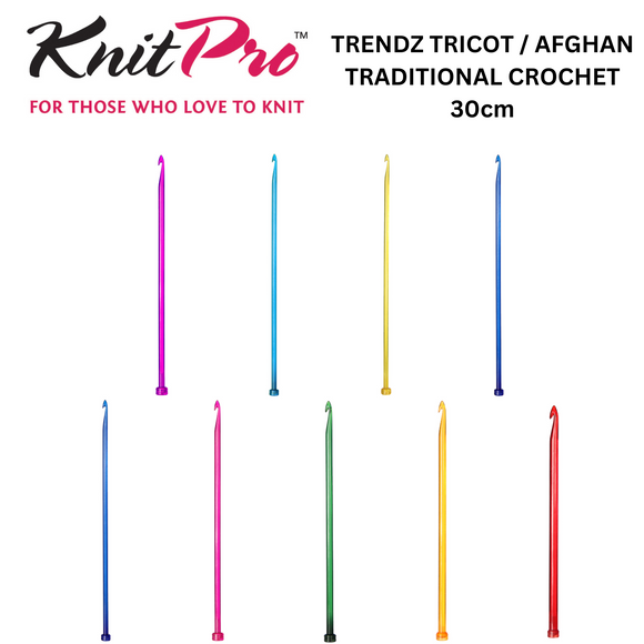 KnitPro Trendz: Crochet Hook: 30cm Single-Ended: Tunisian (Afghan)