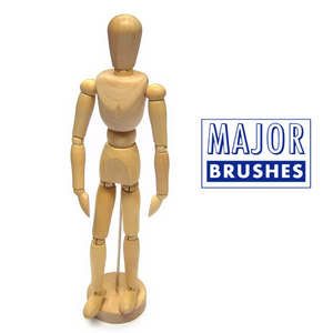 Major Brushes Wooden Male Manikin 12" / 30cm