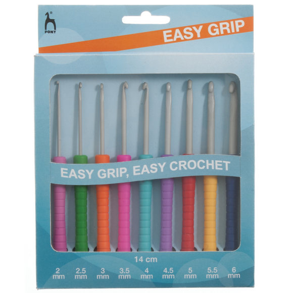 Pony Crochet Hook Set: Easy Grip: 14cm x 2 - 6mm