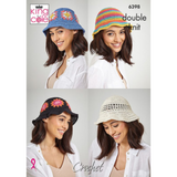 King Cole Pattern Ladies Bucket Hats crocheted in Cottonsoft DK 6398