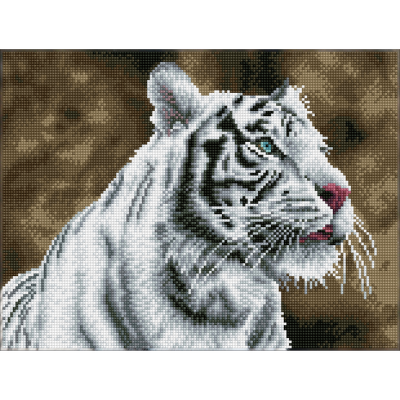 Diamond Dotz: Squares - Tiger Blanc