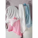 King Cole Pattern Shawls Knitted in any King Cole DK 2799