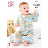 King Cole Pattern Kids Cardigan and Trousers knitted in Fjord Baby DK 6460