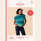 Sirdar Jewelspun Ombre Aran Knitting Pattern – 10922 Shade-Shifting Circular Tank Top