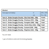 Sirdar Leaflet 2640 - F077 Scandi Stripes Blanket