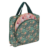 HobbyGift Morris Green Floral Project/Craft Bag with Embroidery Hoop Storage