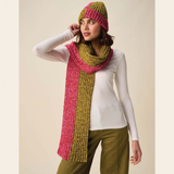 Sirdar Leaflet 10954 - F267 Doubles Hat & Scarf Set in Hayfield Bonus Marl