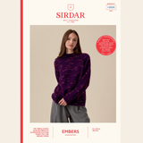 Sirdar Leaflet 10959 - F266 Kindling Raglan Sweater in Sirdar Embers