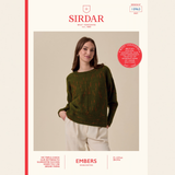 Sirdar Leaflet 10963 - F266 Glimmer Sideways Sweater  in Sirdar Embers