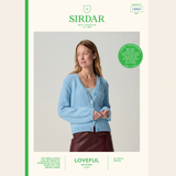 Sirdar Leaflet 10967 - F265 Stem V Neck Cardigan in Sirdar Loveful Bio Blend Chunky