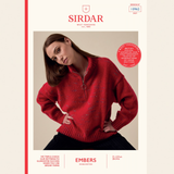 Sirdar Leaflet 10962 - F266 Flashpoint Zip-Up Sweater in Sirdar Embers