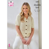 King Cole Pattern Ladies Cardigan and Sweater knitted in Linendale DK 6482