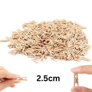 Mini Natural Wooden Crafting Pegs 25mm