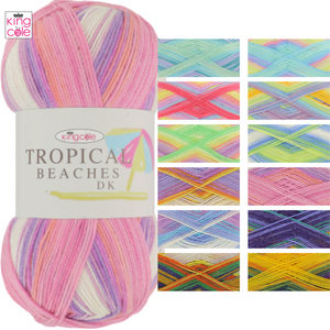 King Cole Tropical Beaches DK Double Knitting Wool Yarn 200g - All Colours