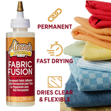 Aleenes Fabric Fusion Permanent Fabric Adhesive 4oz
