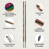 KnitPro Symfonie 2 Tunisian Crochet Hook Set 8 Sizes (3.5mm to 8mm)