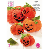 King Cole Quick Knit Pumpkin Tower knitted in Jumbo Toastie, Toastie, Yumtastic, Yummy and Yummy Glitz